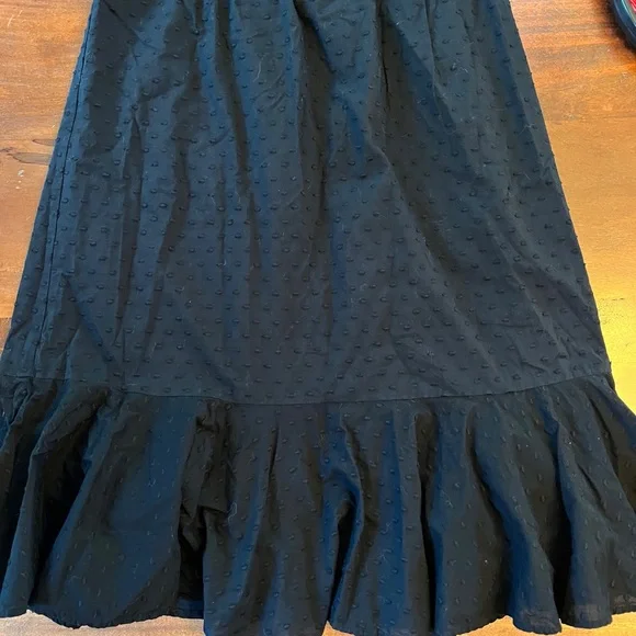 J Crew  Women’s Black Flounce Hem Ruffle With Straps Dress Size 2 - Picture 4 of 9